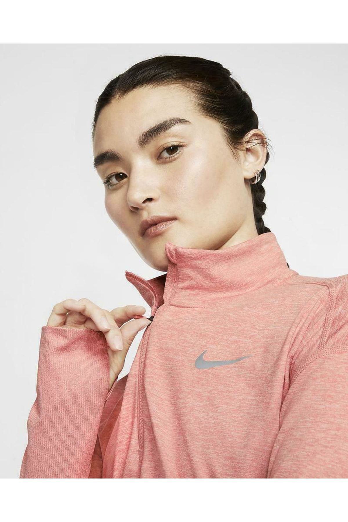 Nike Sweatshirt Pink Slim Fit Trendyol