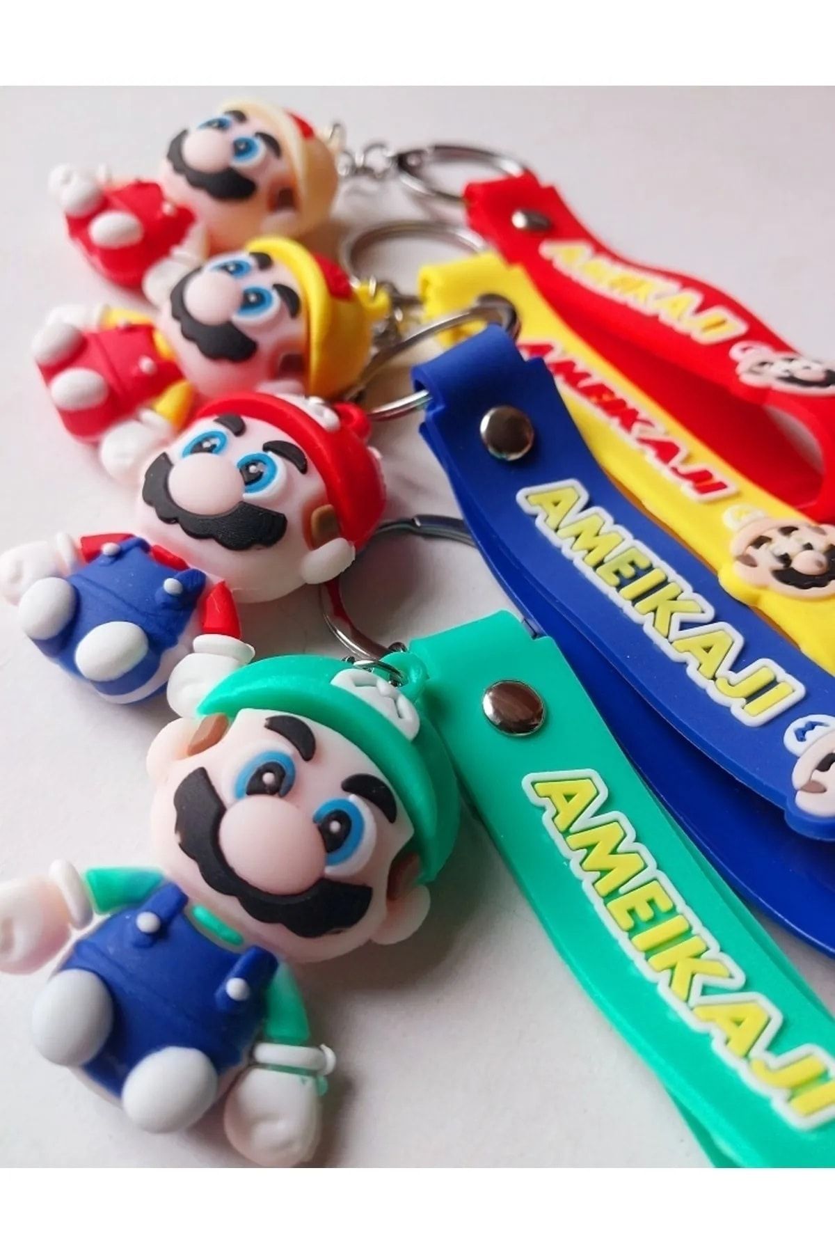 oyuncakçısavaş &europe shop Super Mario Special Rubber Figured 2 Keychains  Gift Mario Red Color - Trendyol
