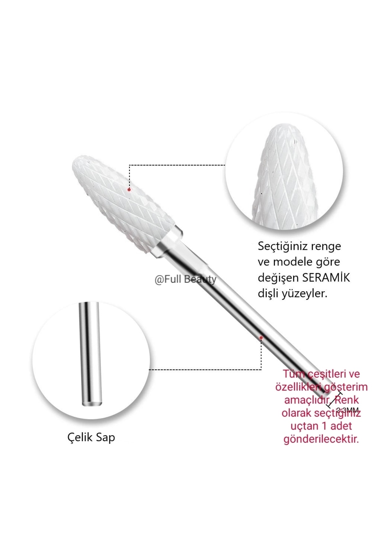 سرامیک روتر بیت راسپ دستگاه بیت مانیکور سرامیکی مته ناخن