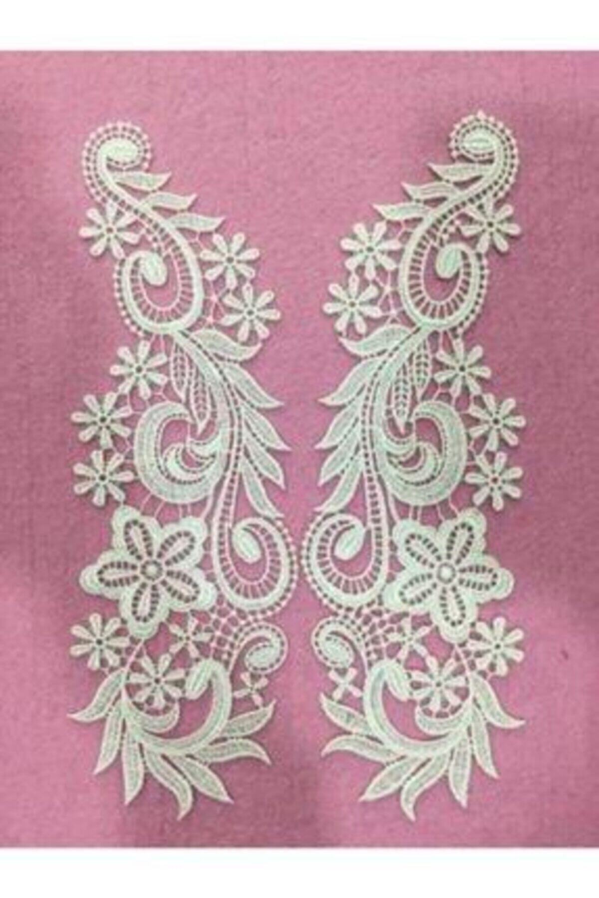 HÜMA Dantel Güpür Aplike Zümrüt Yeşili 12 Adet 6 Çift Tekstil Aksesuarları