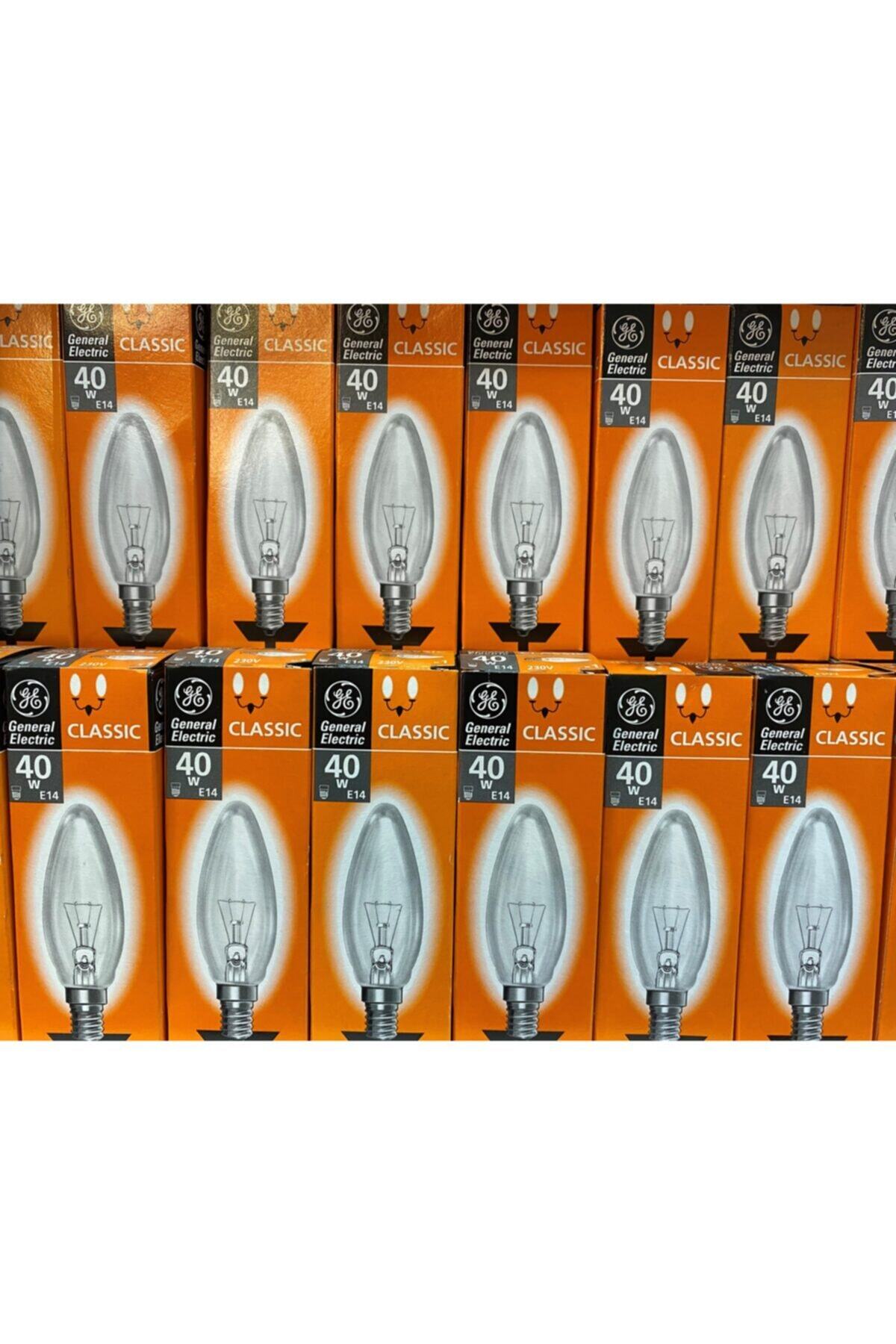 General Electric 40w E14 Duylu Mum Ampul-şeffaf Ince Duy-e-14 Avize Ampulü