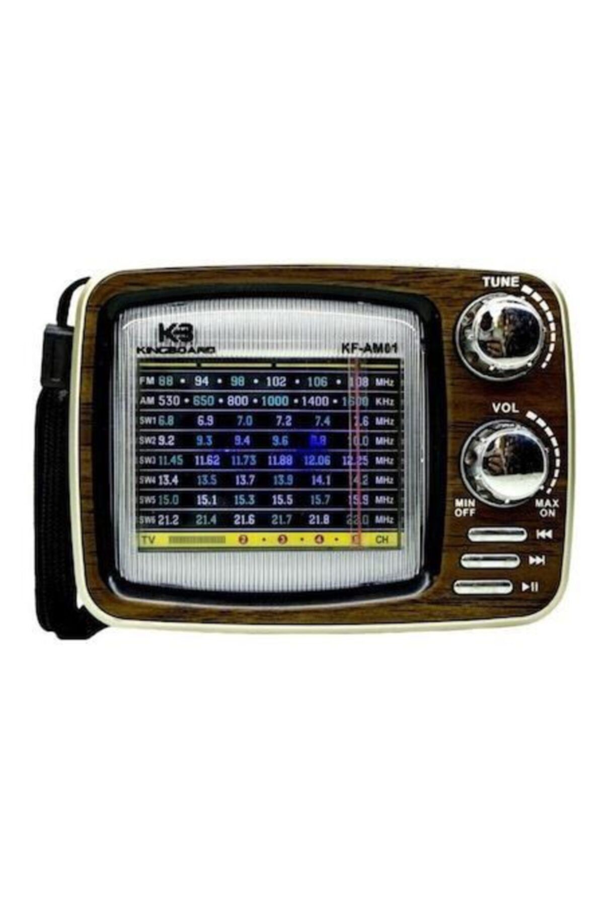 DEHALİMİTED Nostalji Tv Görünümlü Şarjlı Fm Radyo Bluetooth Hoparlör
