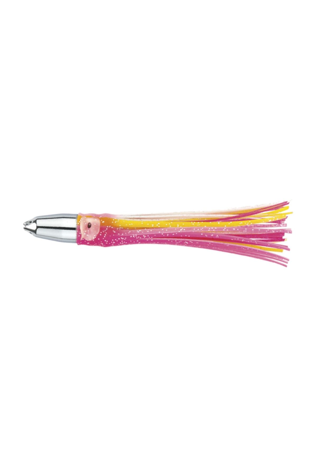 BOONE Pembe Sarı Sedef Chrome Jet Bullet Püskül Sırtı Sahtesi 18cm 85gr