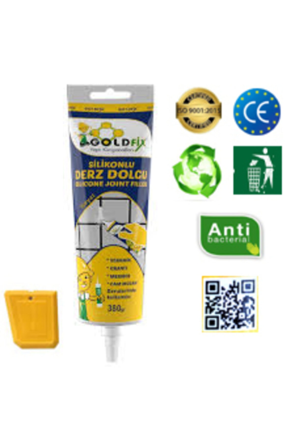 GOLDFİX Silikonlu Derz Dolgusu Beyaz 360 gr