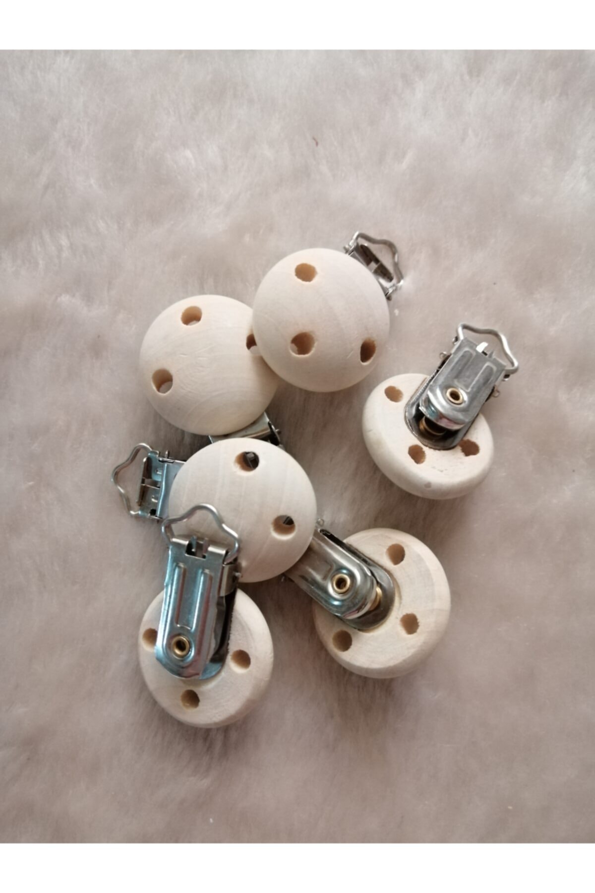 Lotushobievi Ham Ahşap Mantar Klips 1 Adet