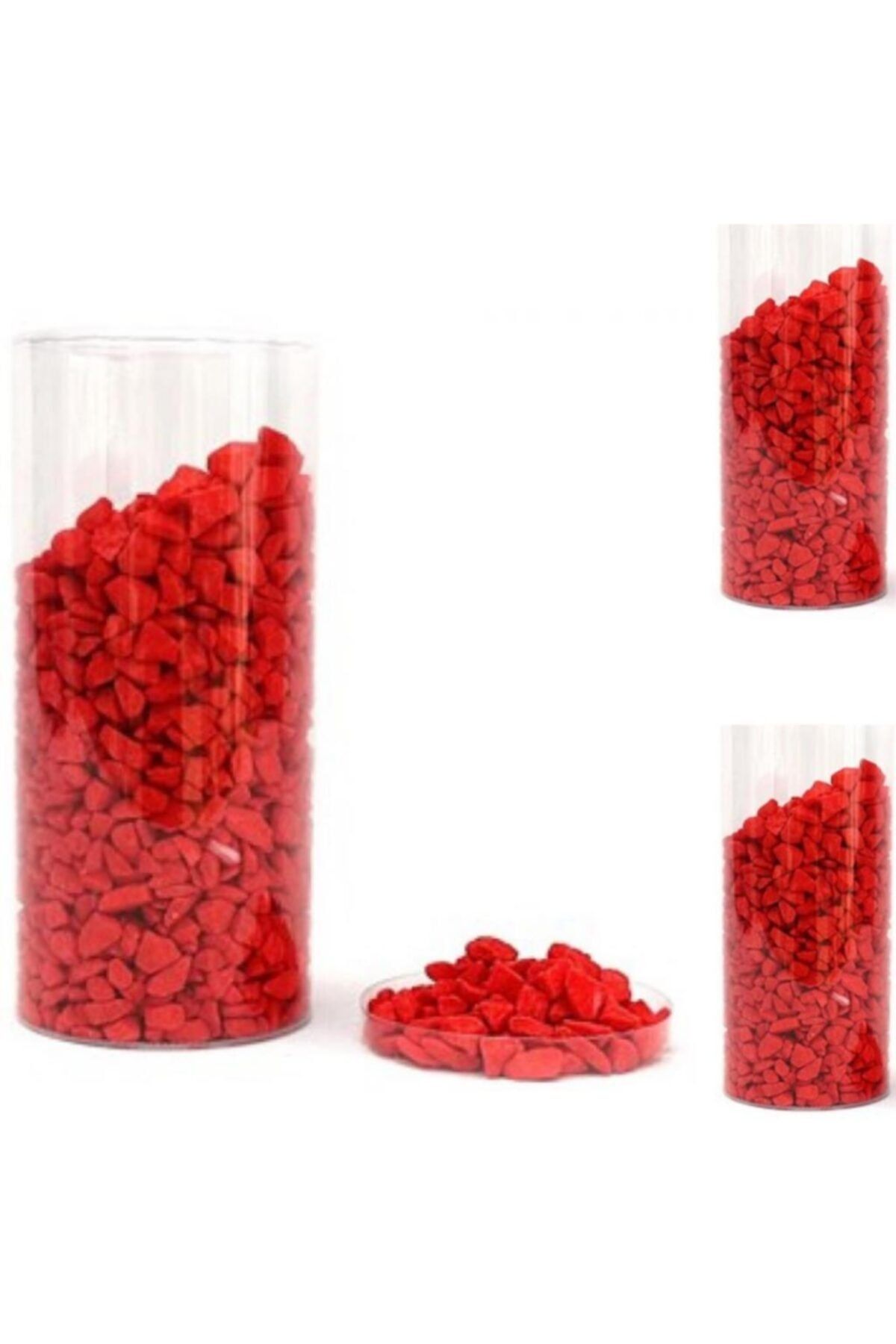 Joy and Toys 3 Kg Dekoratif Kırmızı Renk Çakıl Taşı Boya Atmaz/tozsuz Teraryum