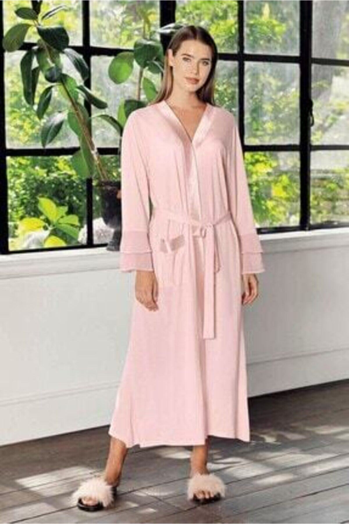 Artış Pembe Tek Sabahlık