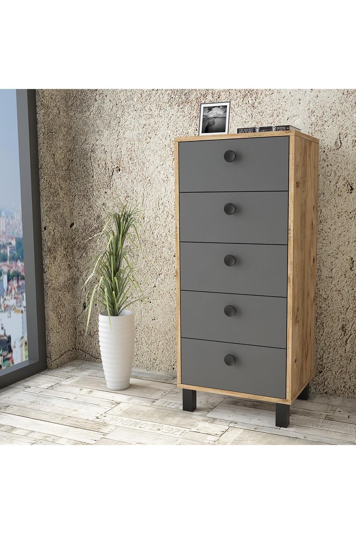 Robin Home Arya Komodin Şifonyer 5 Çekmeceli Ar75-228