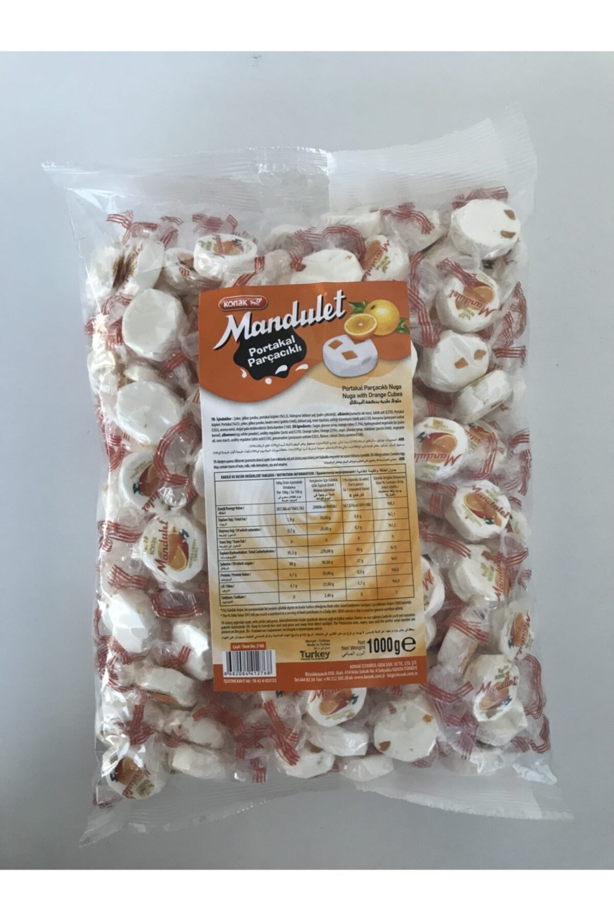 KONAK Mandulet Portakallı Şekerleme 1000 gr