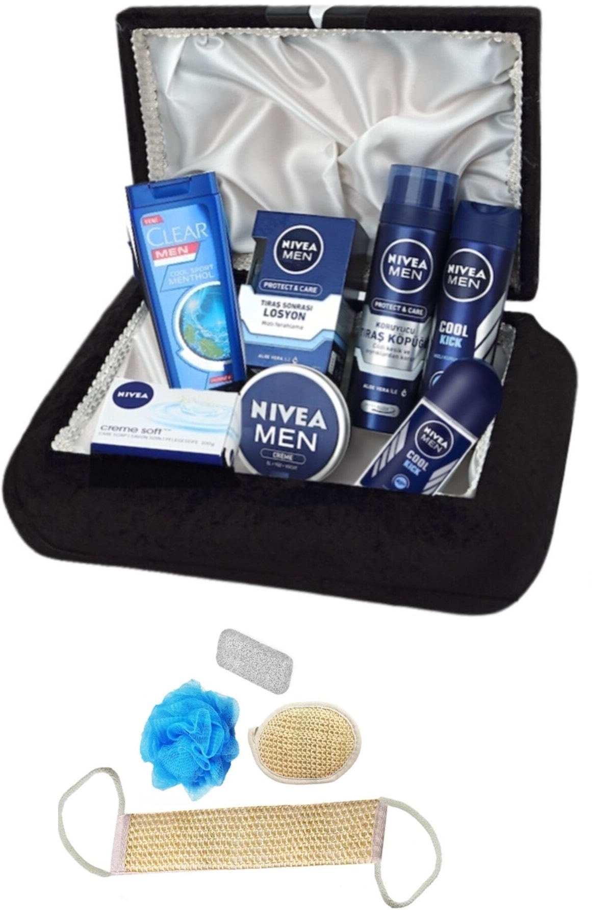 Nivea Erkek Bakım Seti - Damat Çeyiz Nişan Bohça Sandık Seti +cilt Bakım Seti