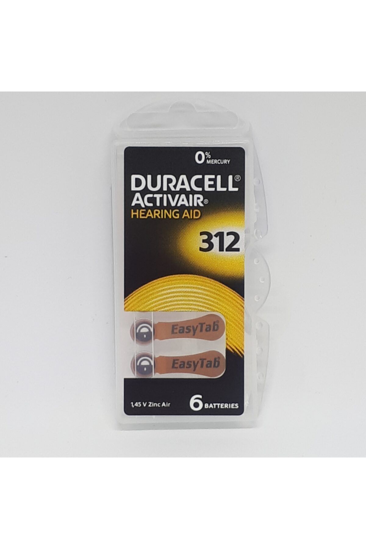 Duracell 312 Numara Işitme Cihaz Pili Kulaklık Pili 6'lı