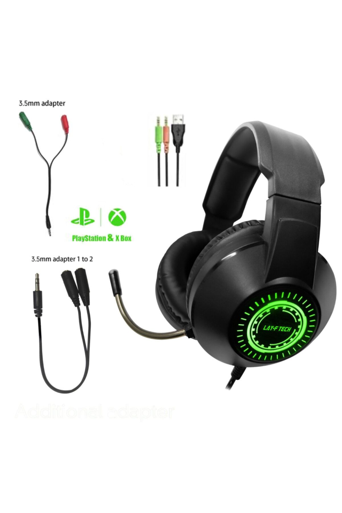 layftech hd mikrofonlu oyuncu kulaklik stereo gaming kulaklik pc ps4 xbox tel uyumlu h03 rgb fiyati yorumlari trendyol