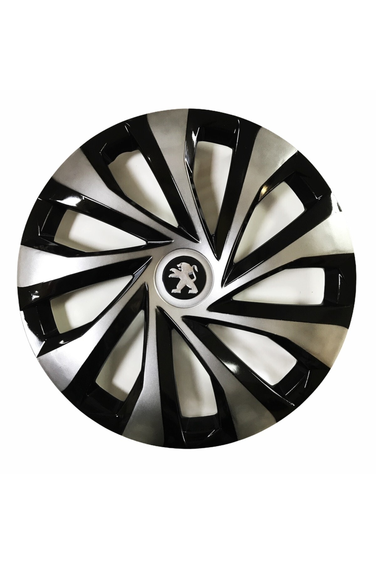 SAHLAN Peugeot 207 Uyumlu 15 Inç Piano Black Siyah Jant Kapağı 4 Adet