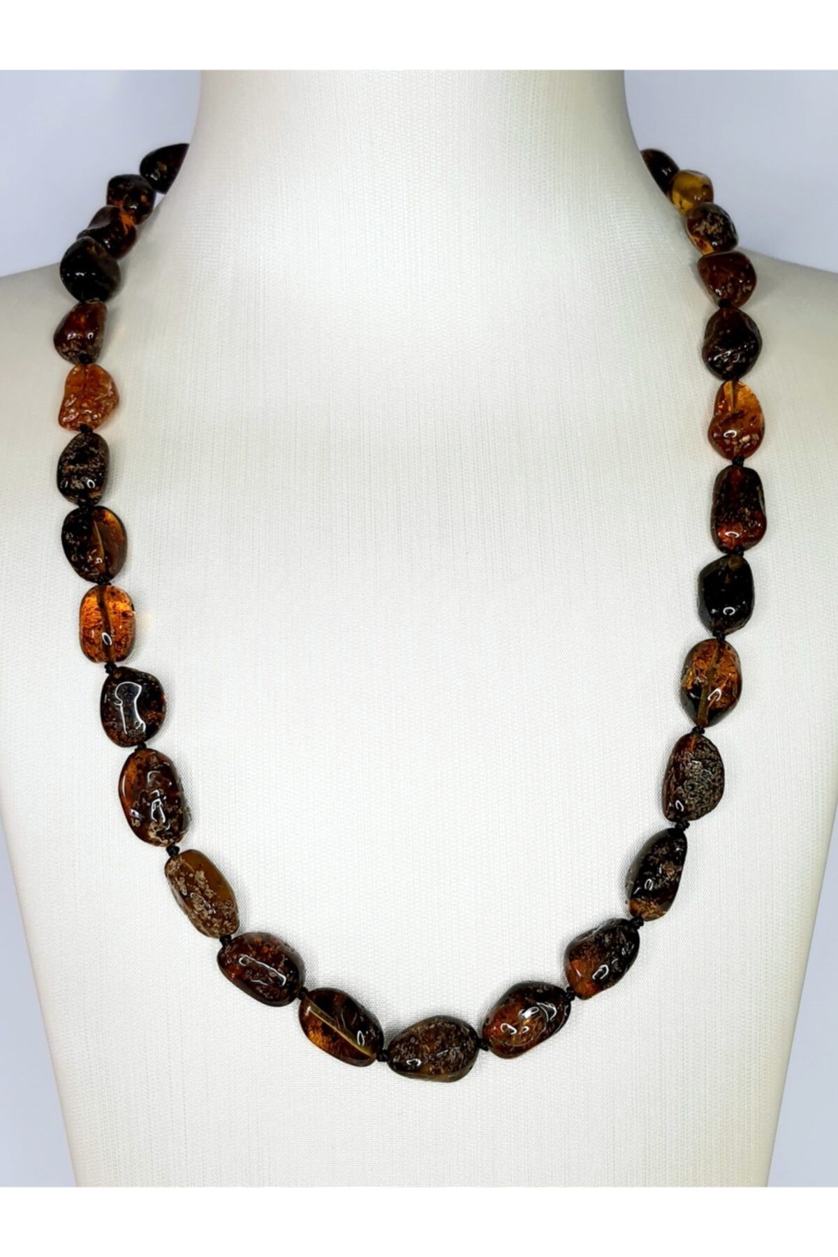 Amber by Mazukna Çok Renkli Baltık Damla Kehribar Kolye