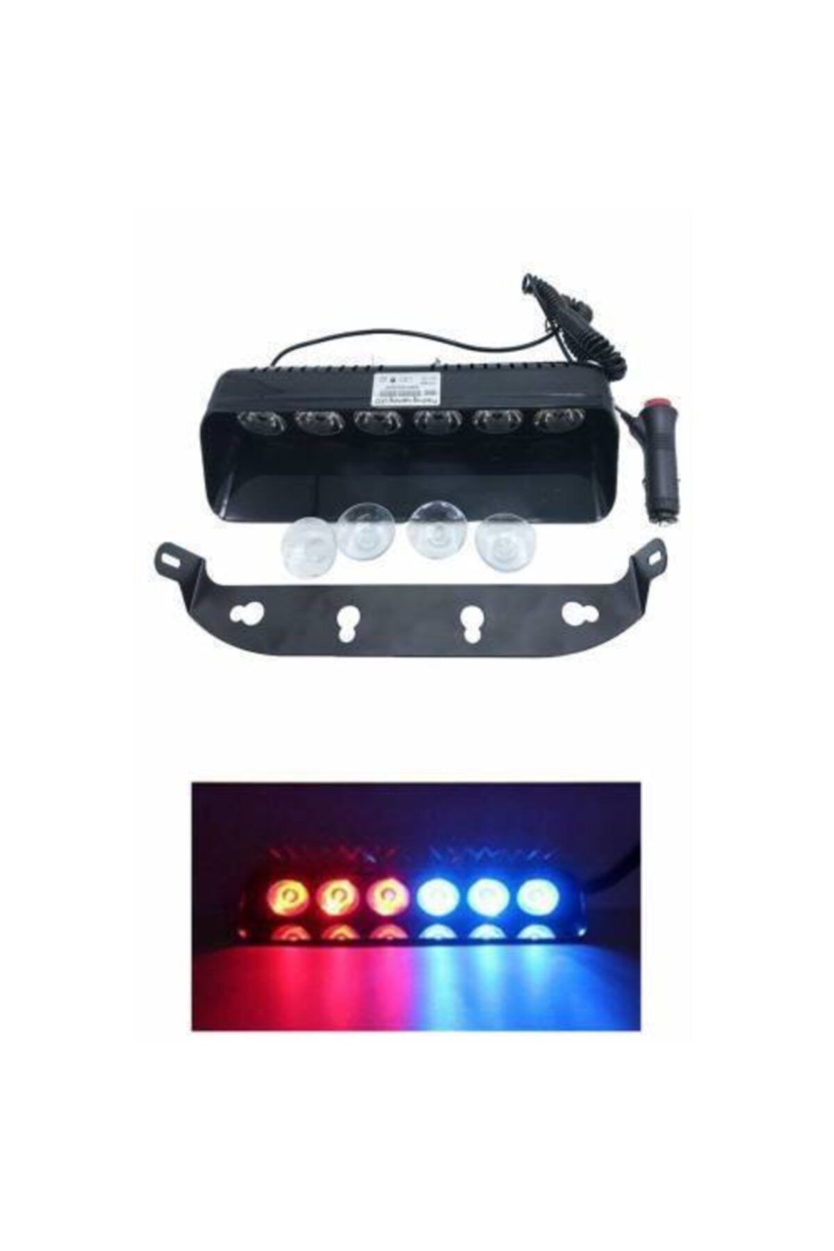 dorcar arac ici vantuzlu cakar lamba kirmizi mavi 12v 6 ledli 7 modlu cam ici fiyati yorumlari trendyol