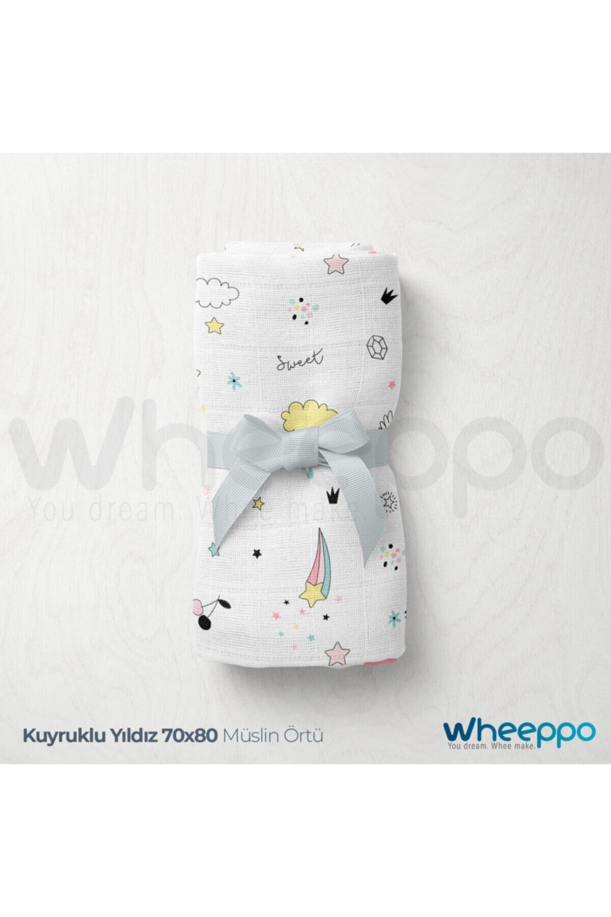 Wheeppo Kuyruklu Yıldız Müslin Bebek Battaniyesi