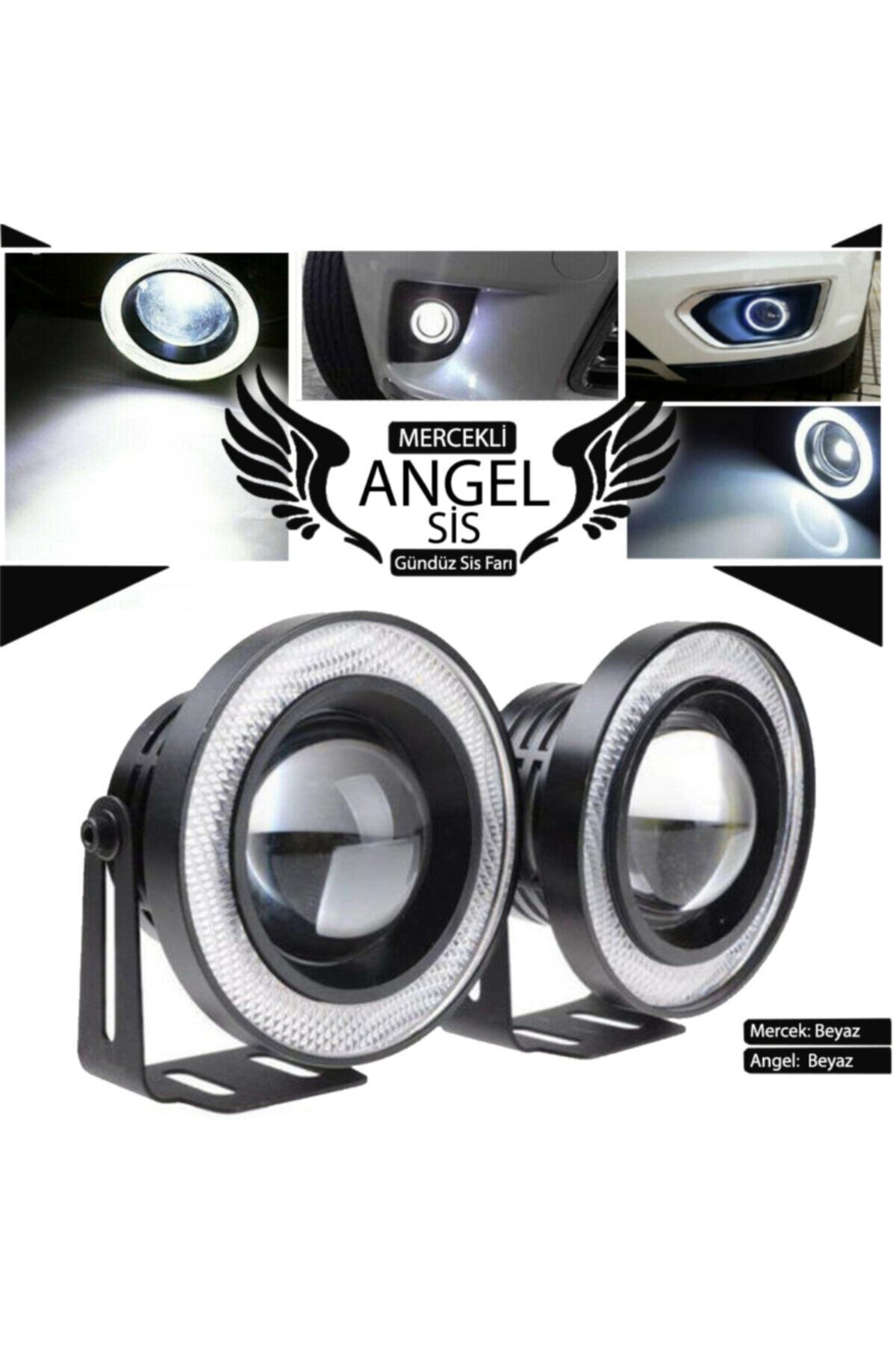 C9 Mercekli Angel Led Halkalı Sis Far Metal Alaşım Gövde Su Geçirmez