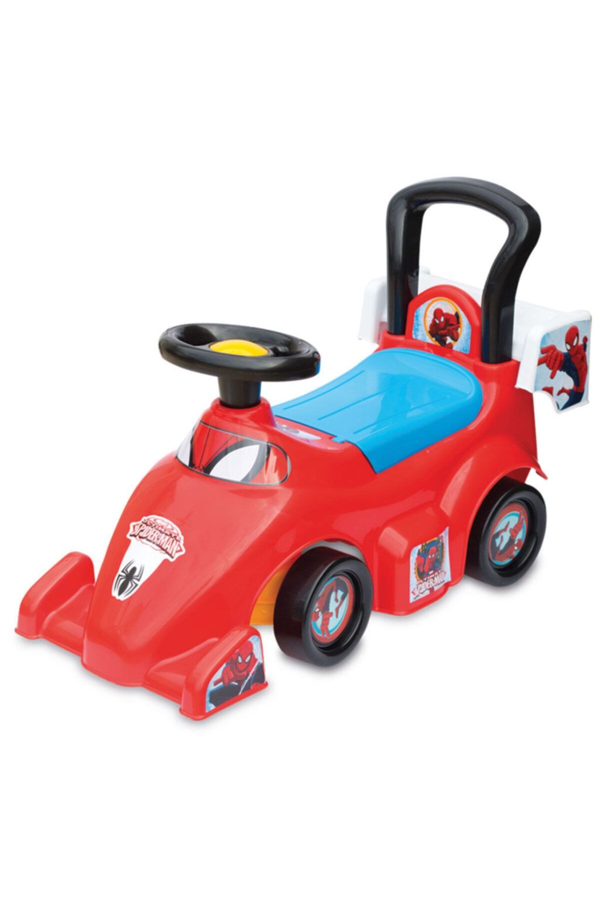 Cici Oyuncak Spiderman Gelişime Destek Yürüme Arkadaşım Çocuk Eğitici F1 İlk Arabam 4 Tekerlekli