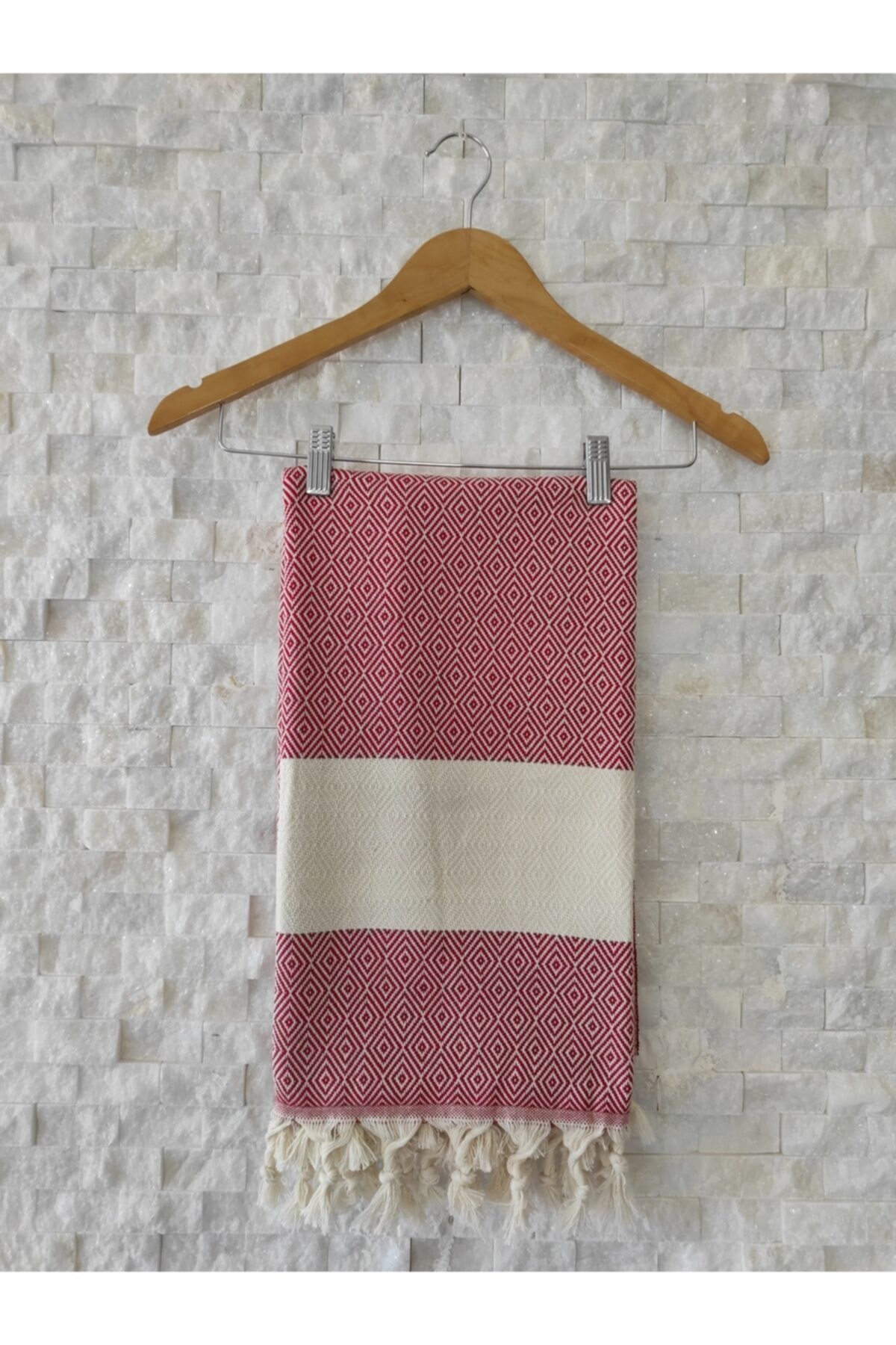 Aymel Peştemal, Plaj Havlusu, Banyo Havlusu, %100 Pamuk, 100x175cm, Pembe Elmas Desenli