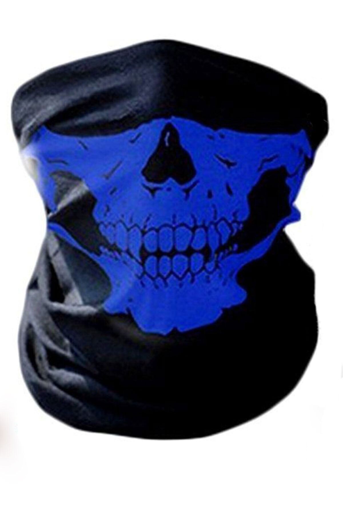 TugyTery Unisex Kuru Kafa Figürlü Çok Amaçlı Ter Emici Motosiklet Kafa Bandı Boyunluk Bandana Buff