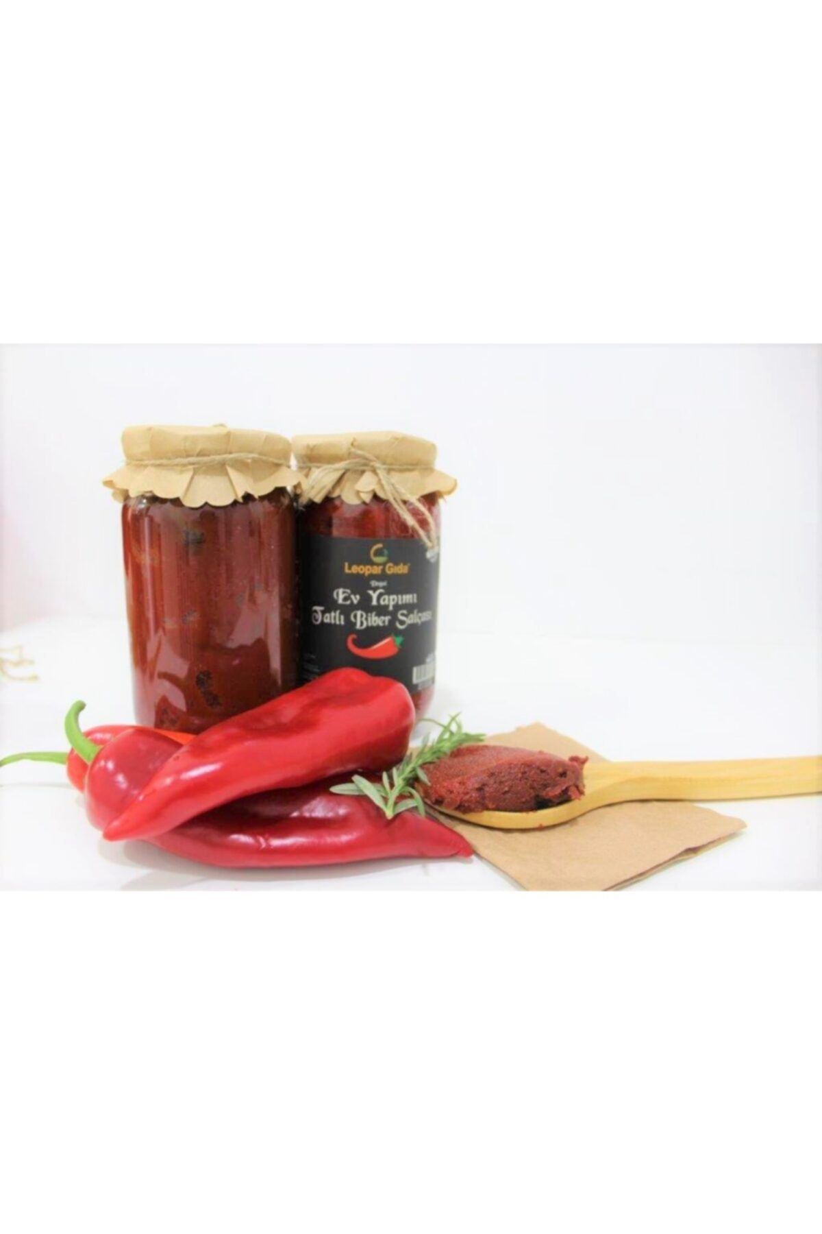 LEOPAR GIDA Hatay'dan Organik, El Yapımı Tatlı Biber Salçası (GÜNEŞTE KURUTULMUŞ TATLI BİBER SALÇASI) (1 KG)