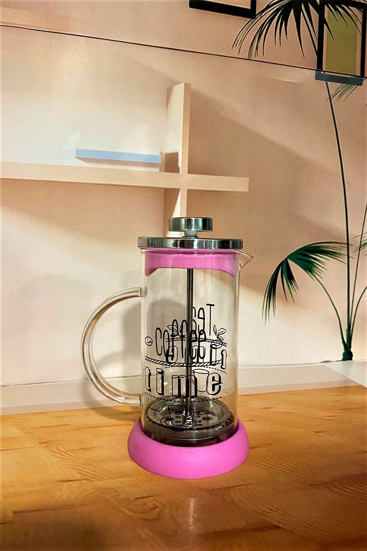 New Life French Press 350ml - Kaydırmaz Silikon Taban - ( Bitki Çayı Demleme Ve Kahve ) No:5