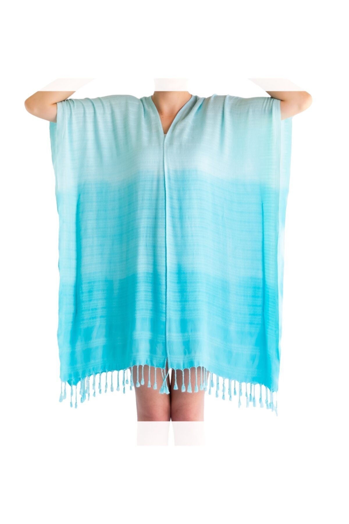 DLBS Handmade Bambu Plaj Elbisesi Turkuaz
