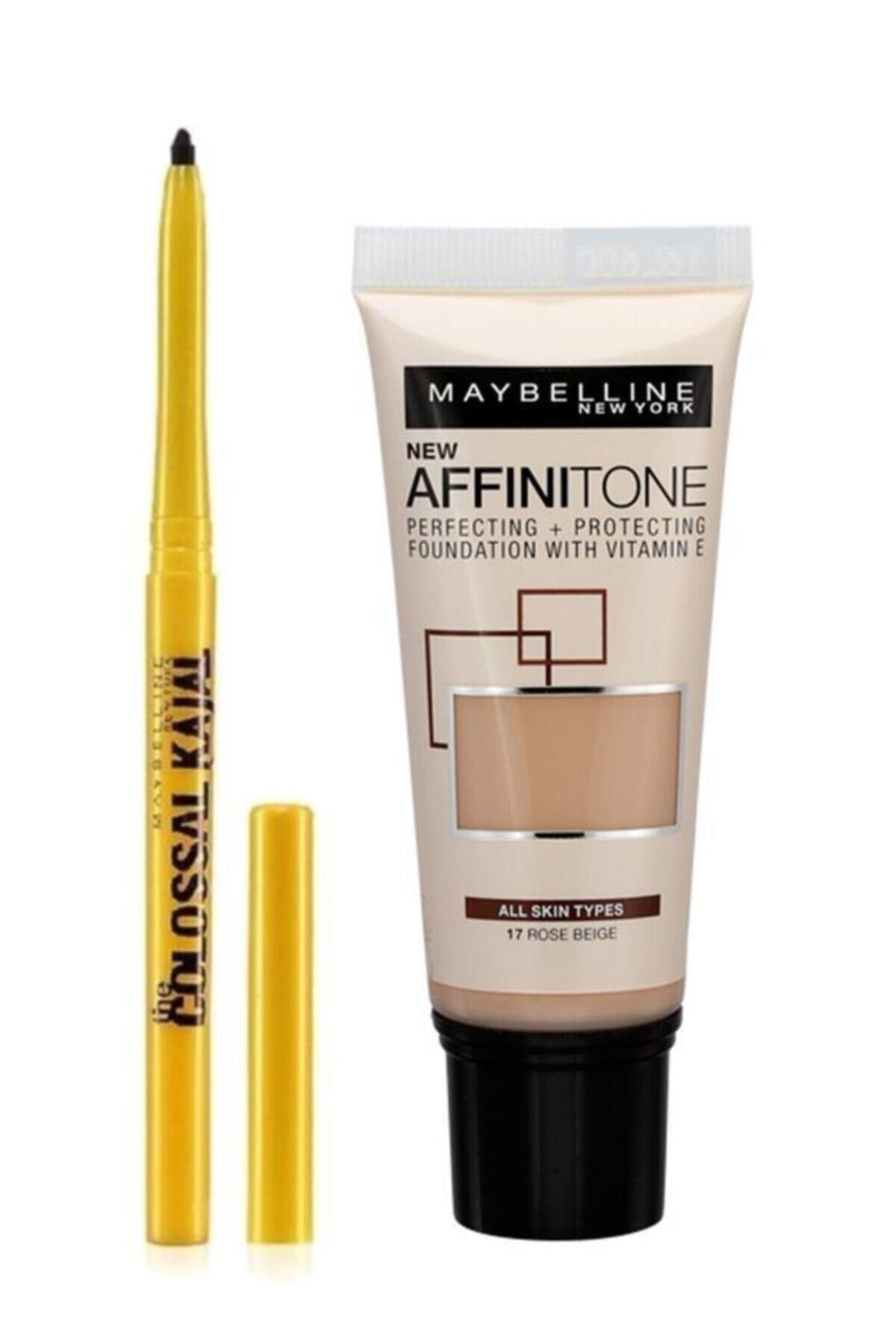 Maybelline New York Affinitone Fondöten 17 Rose Beige Kajal Kalem Seti
