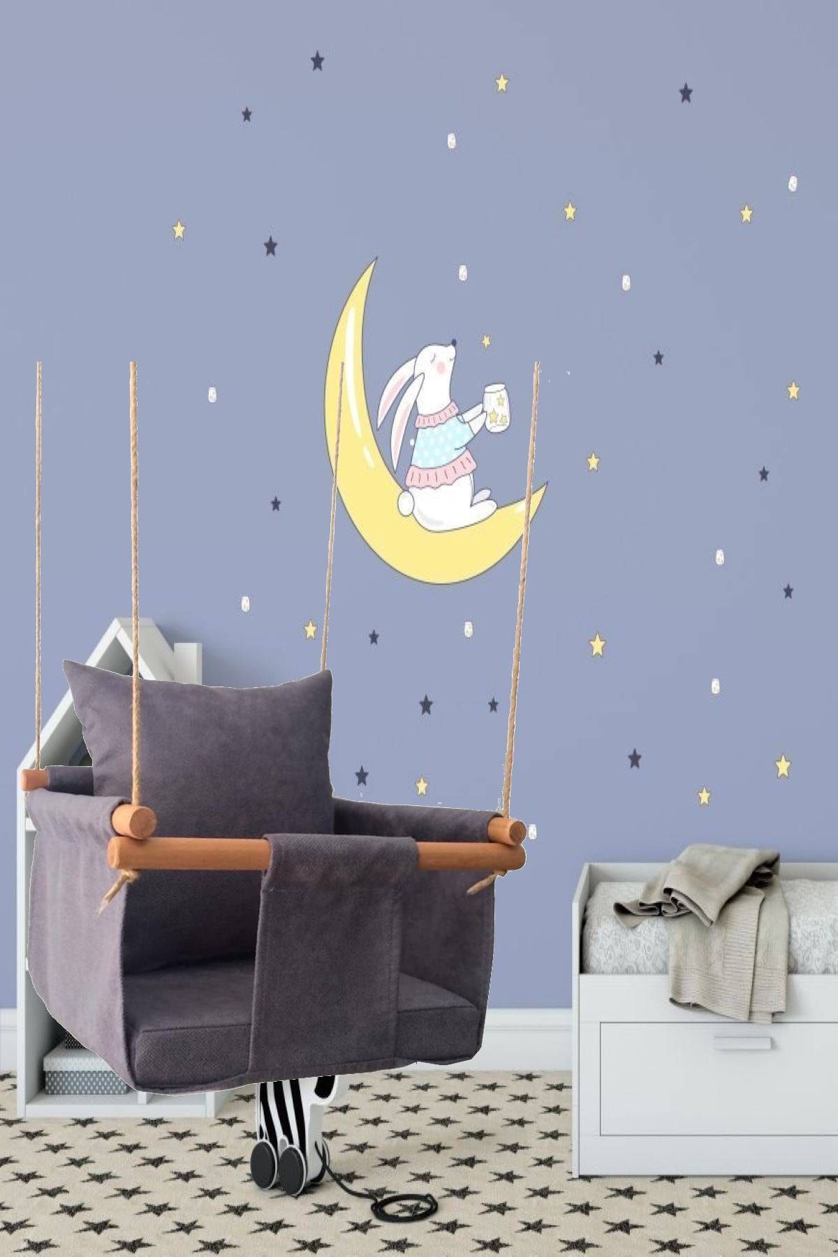 Nisahometeks Çocuk & Bebek Salıncağı (MAVİMSİ GRİ)