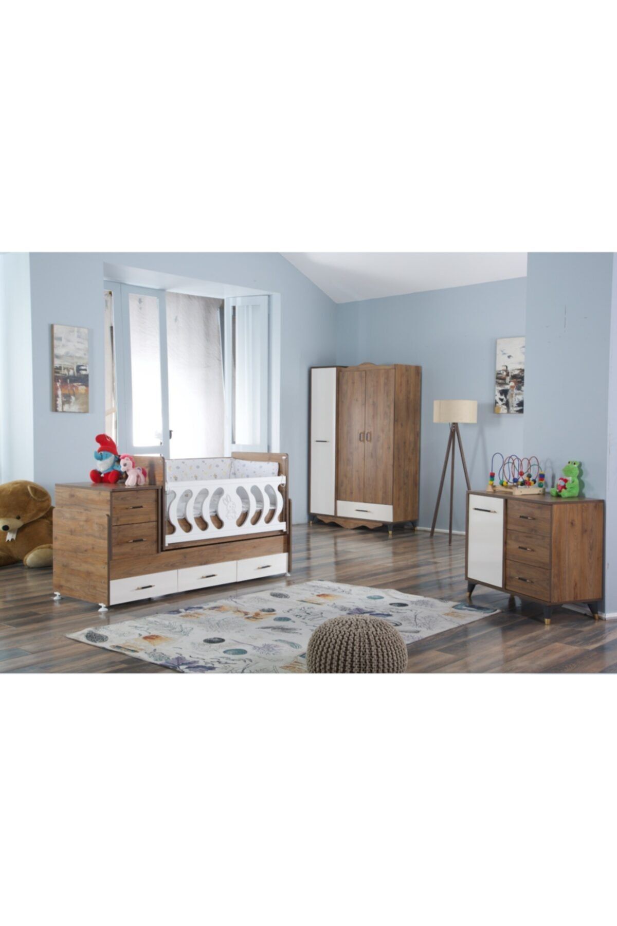 KÜMA ETİCARET Beyaz Uzamalı Küma Angel Bebek Odası Takımı