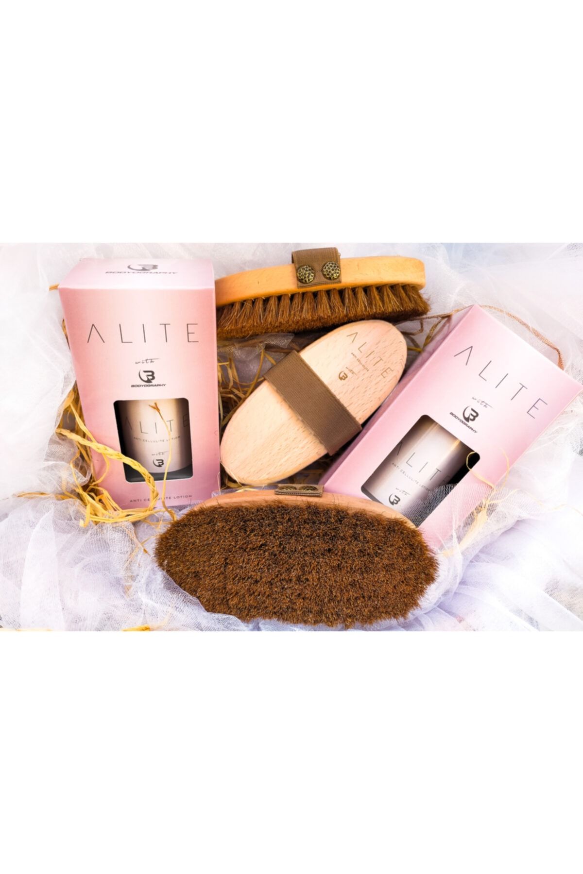 Alite Anti Cellulite Lotion + Normal Ciltler Için %100 Doğal At Kılı Fırçası
