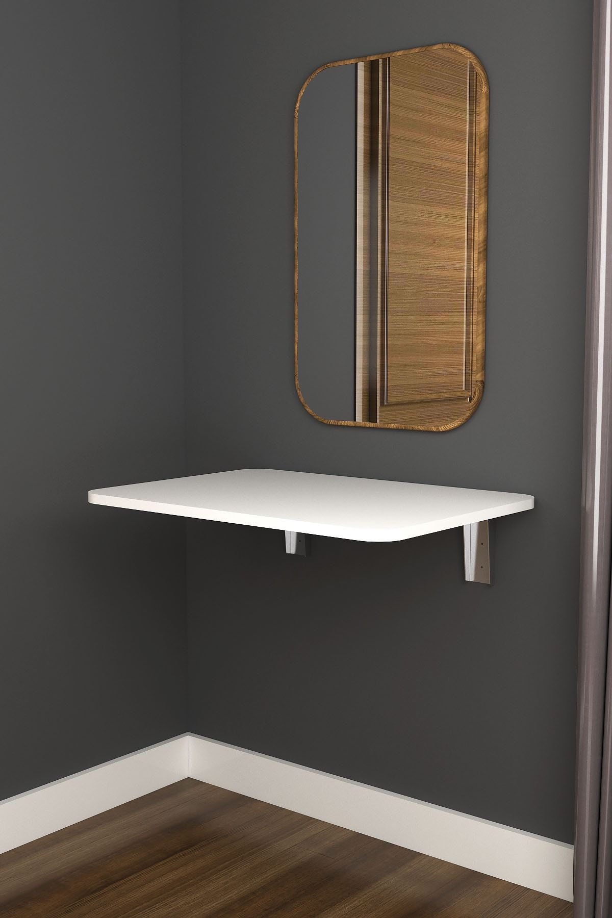 tilia design duvara monte katlanir calisma masasi 50x90 cm yemek masasi makyaj masasi fiyati yorumlari trendyol