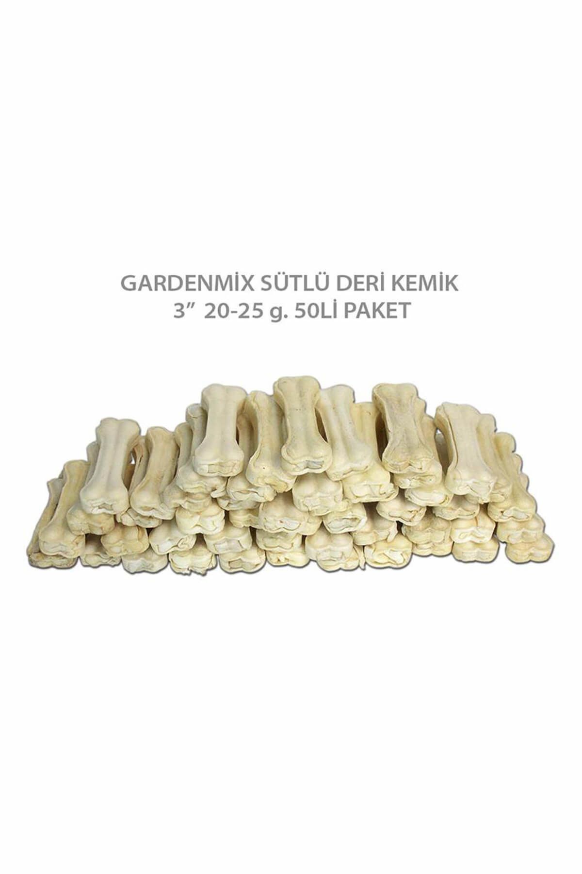 Petbox Garden Mix Sütlü Deri Kemik 8 Cm 20-25 Gr 50 Adet 8697421498718