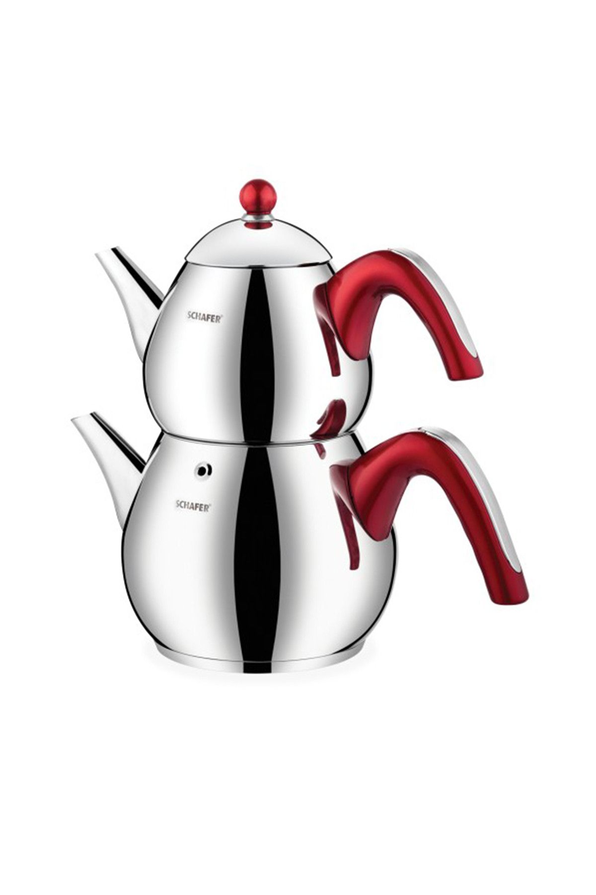 Schafer 4 Parça Tea Chef Orta Boy Çaydanlık Kırmızı 6656-98