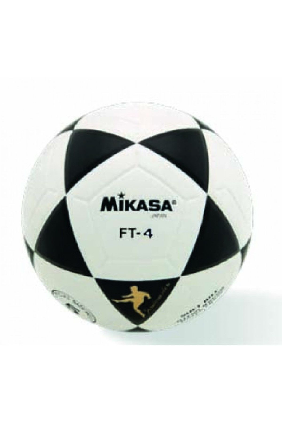 MIKASA FT-4 Sentetik Deri Su Geçirmez Siyah-Beyaz Futbol Topu