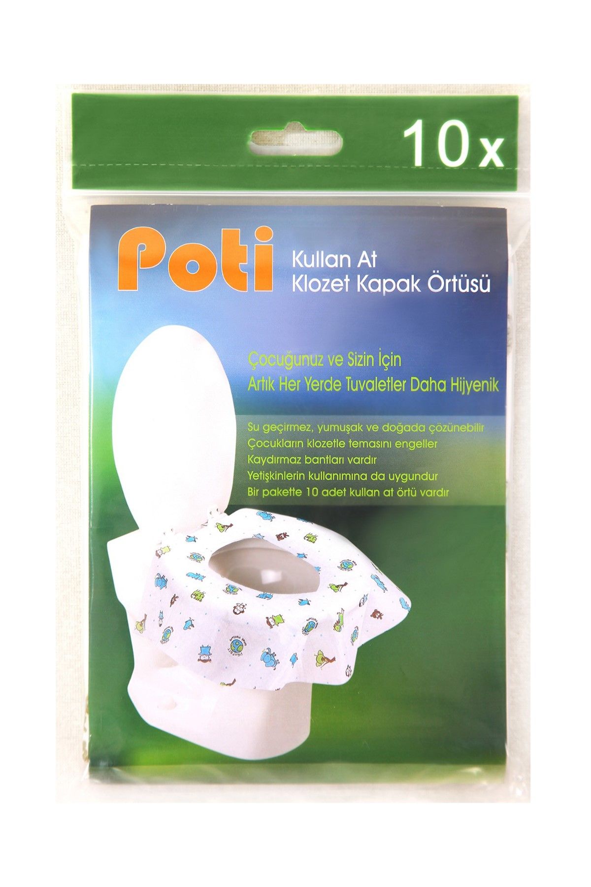 Poti Kullan At Klozet Kapak Örtüsü 10 Adet Cmb-9311