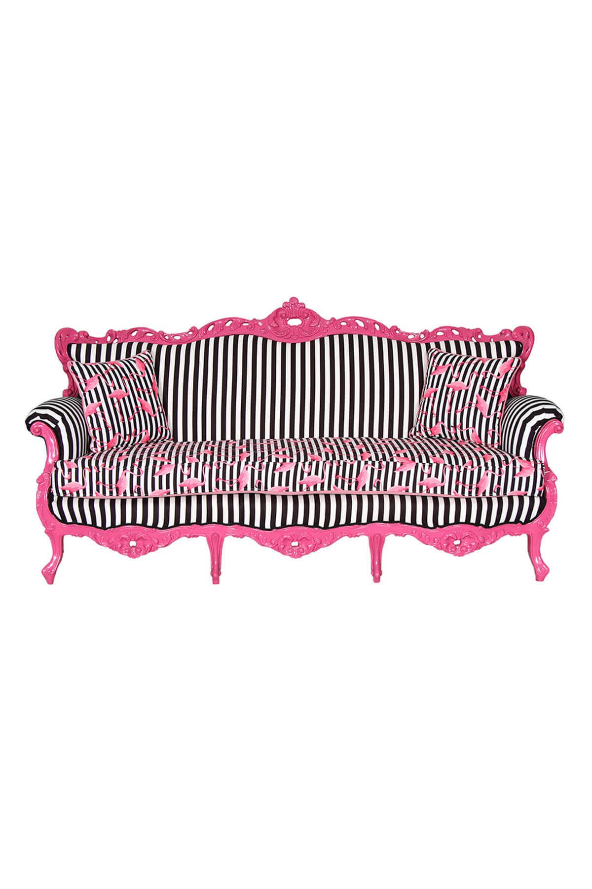 3A Mobilya Flamingo Pink Oymalı Kanepe