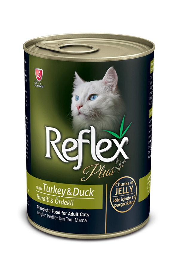 Reflex Plus Hindi Ve Ördekli Kedi Jöleli Et Parçacıklı Konserve 400 Gr