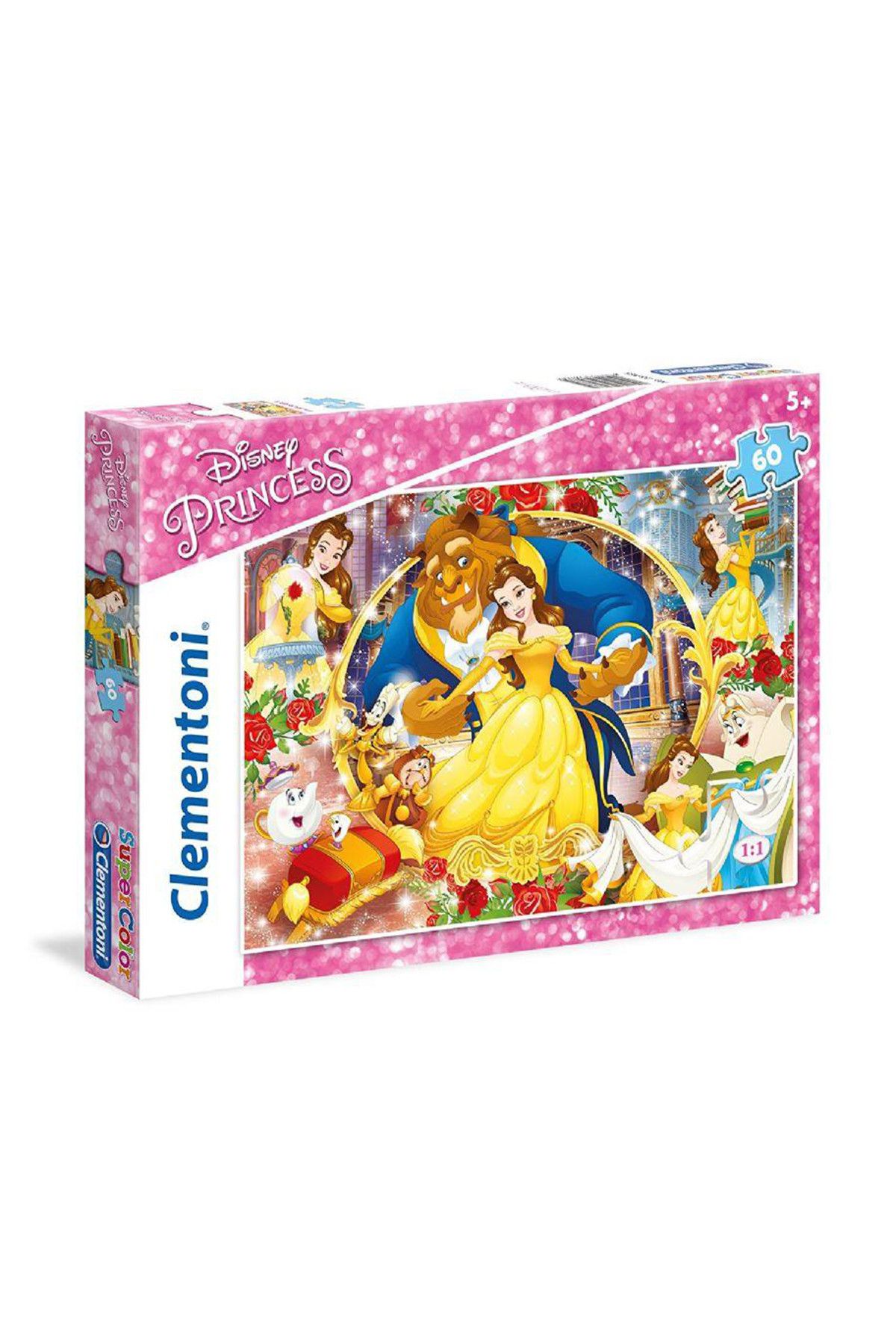 CLEMENTONI Clementoni Disney Prensesleri Güzel Ve Çirkin 60 Parça Puzzle /