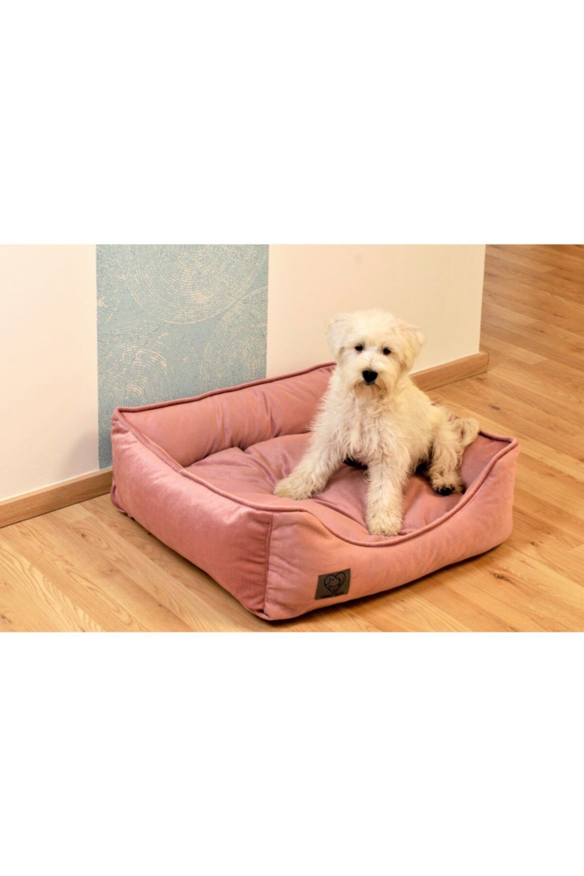 LUVLY PETS Xlarge Yıkanabilir - Tüplü Ortopedik Visco Minder Premium Köpek Yatağı - Pembe - 100x80