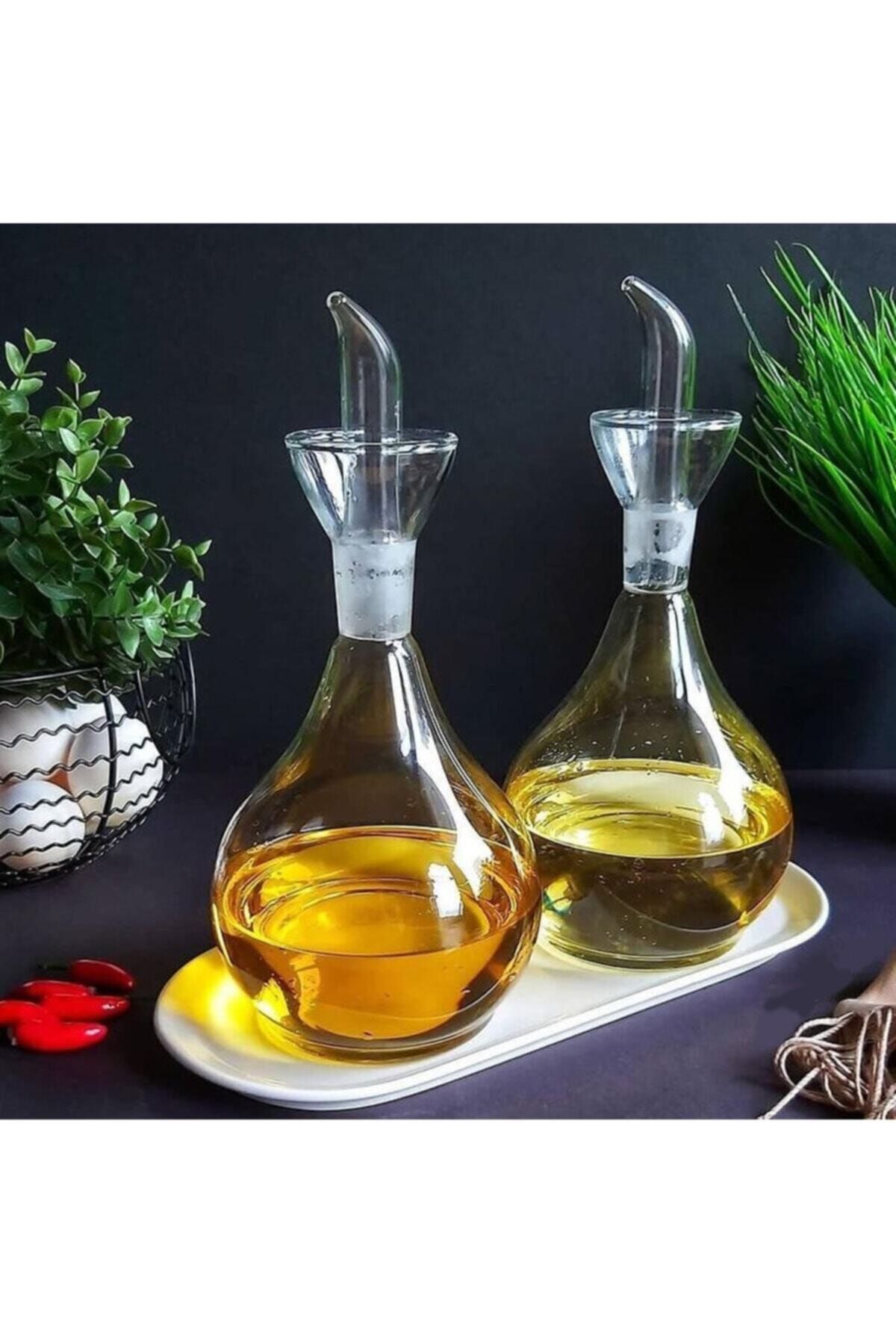 NRGS Cam Tepeli Yağlık & Sirkelik 2'li Set 900 Ml