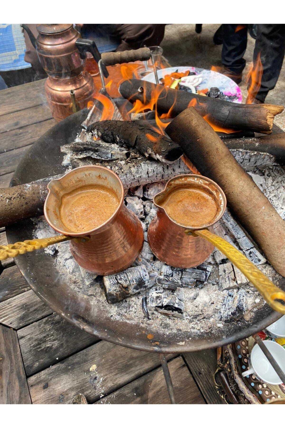 Hançer bakırcılık Ikili Cezve&ikili Cezve (pirinç Ve Ahşap Saplı)