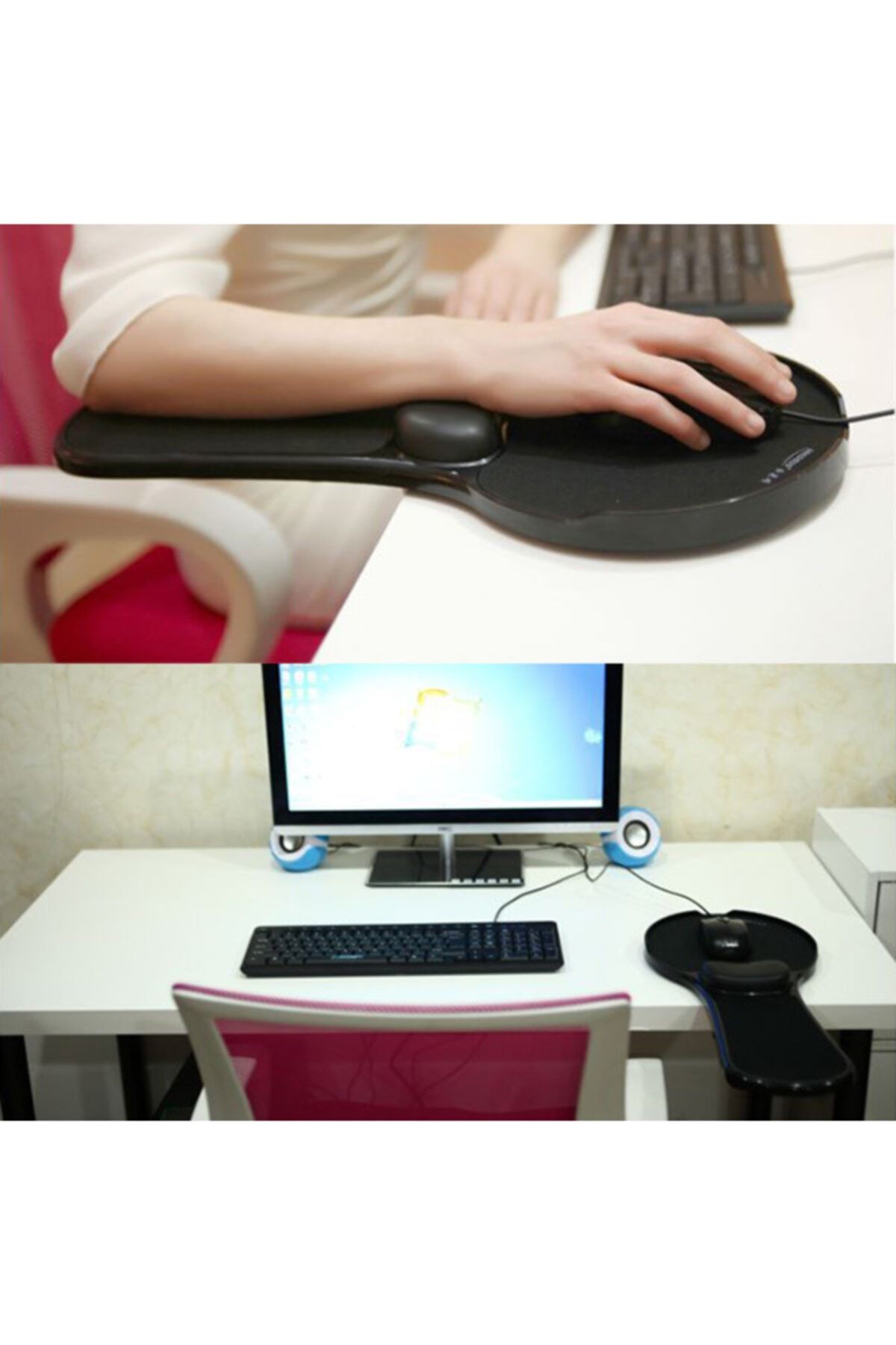Ally Mobile Jk-v8 Çalışma Masası-sandalye Için Ayarlanabilir Bilgisayar El Bileği-rest Kolçak Kol Desteği Mouse