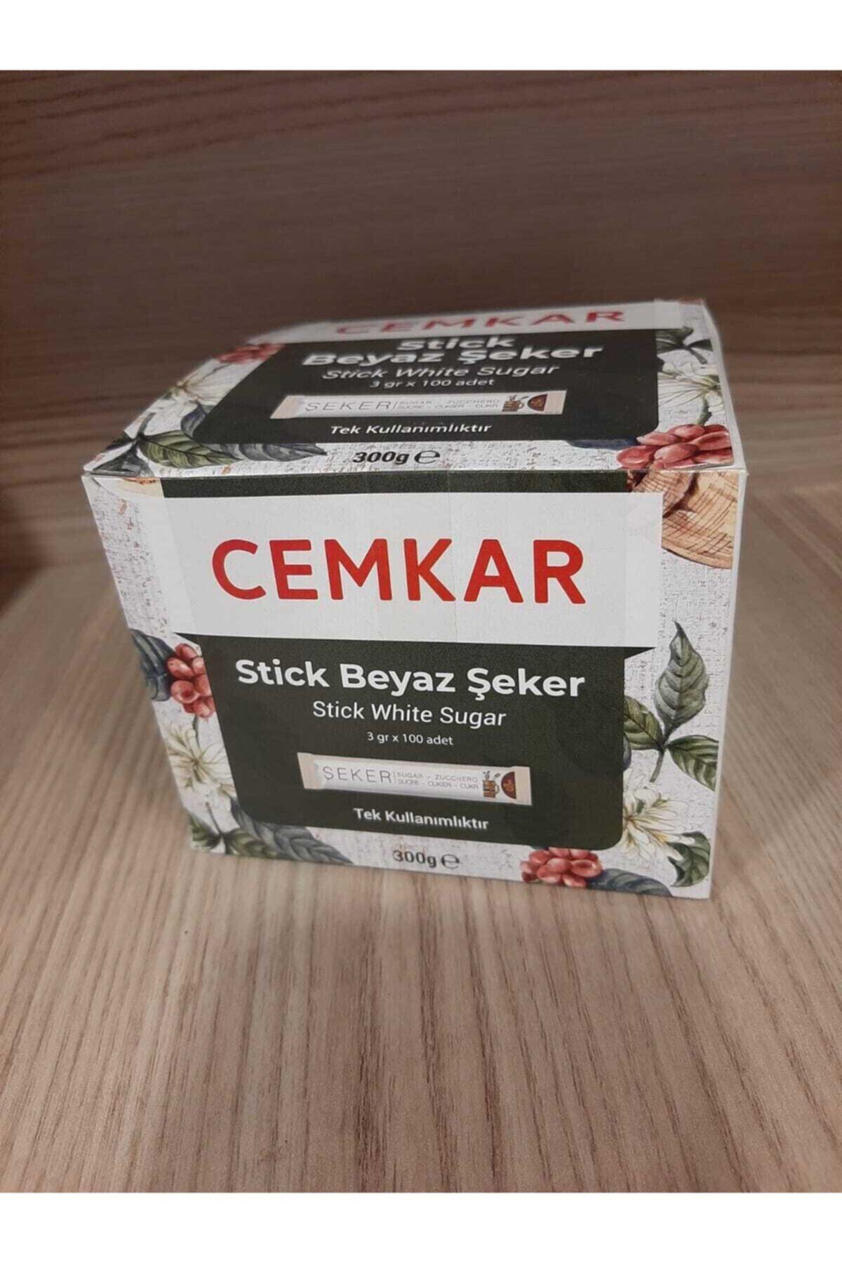 CEMKAR Stick Beyaz Şeker 3gr X 100 Adet X 300gr