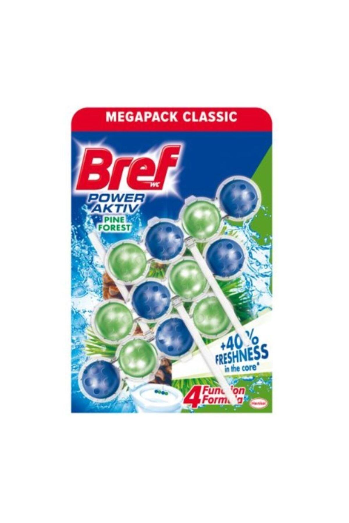Bref Power Aktif Çam Tuvalet Bloğu Koku Giderici 1 Paket 3'lü