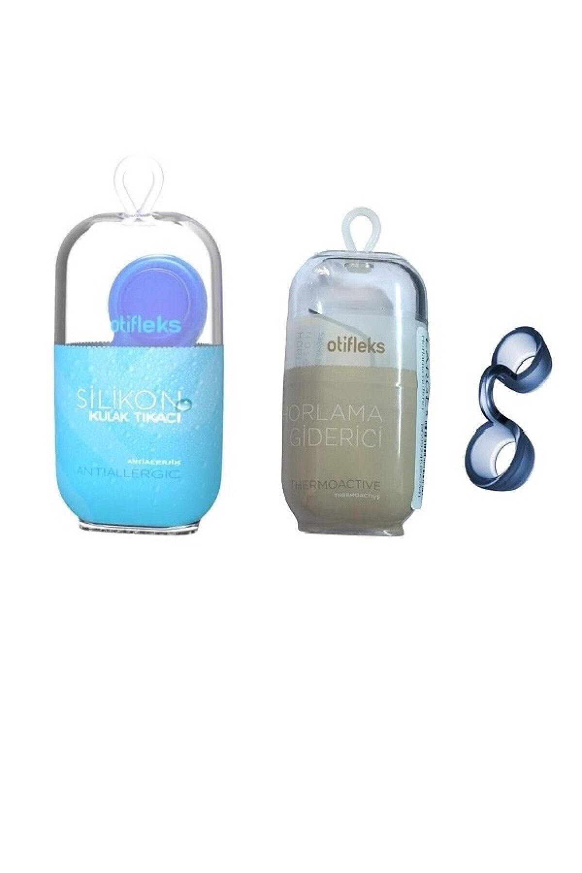 OTİFLEKS Anti- Alerjik Silikon Kulak Tıkacı 2'li + Horlama Giderici (small)