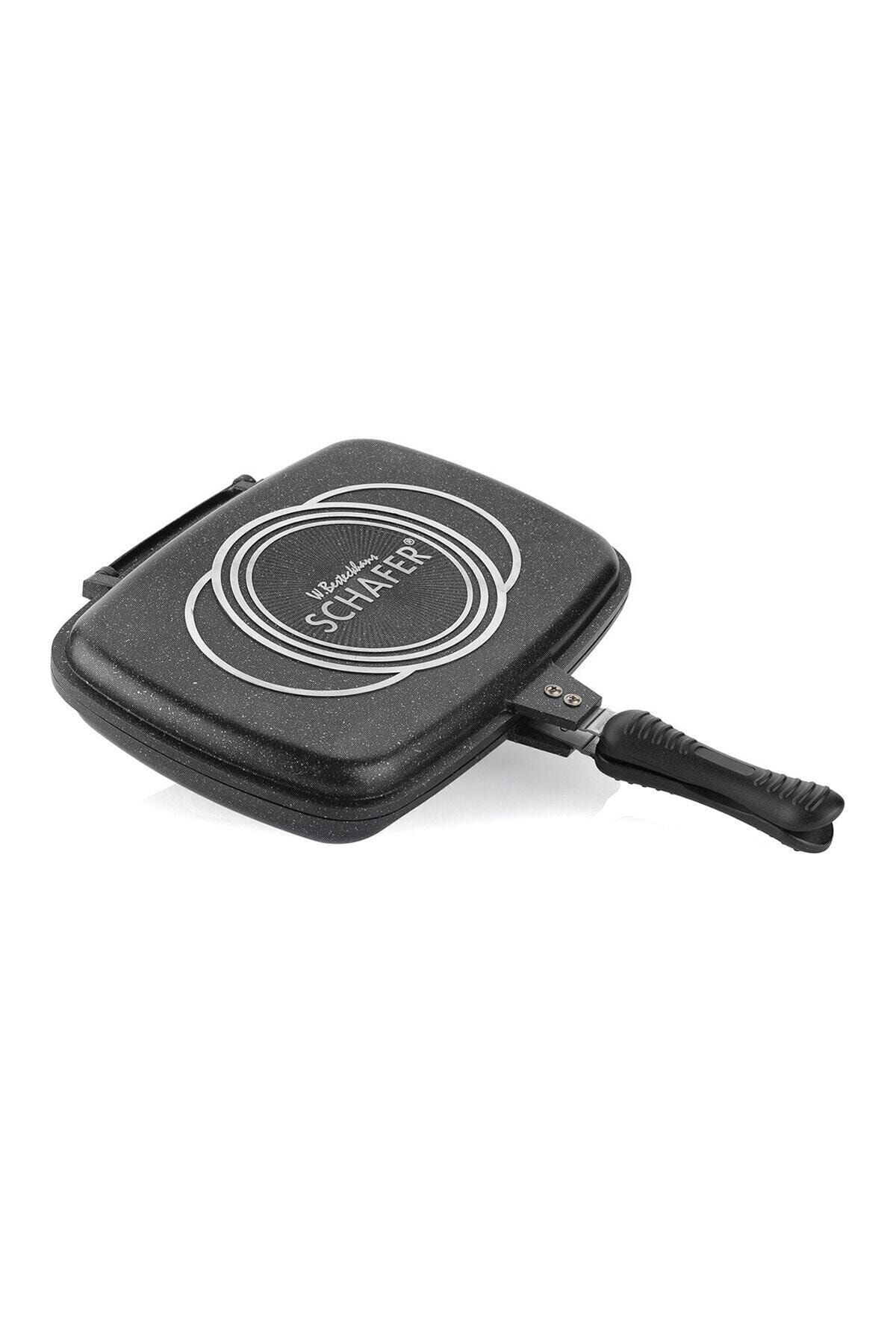schafer granit kare double grill pan 32 cm siyah fiyati yorumlari trendyol