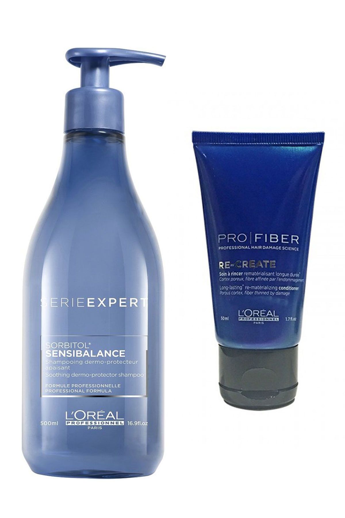 L'oreal Professionnel Professionnel Sensi Balance Şampuan 500 ml + Profiber Re-Create Krem 50ml 2840095030243