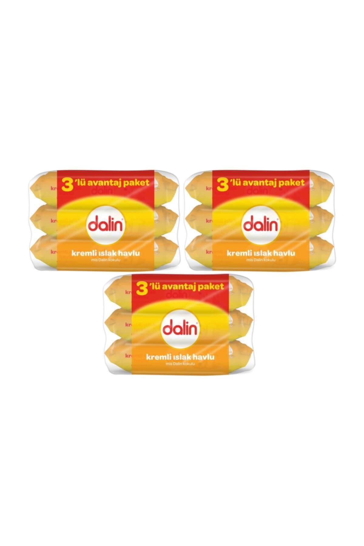 Dalin Islak Havlu Kremli Yeni 9'lu Set