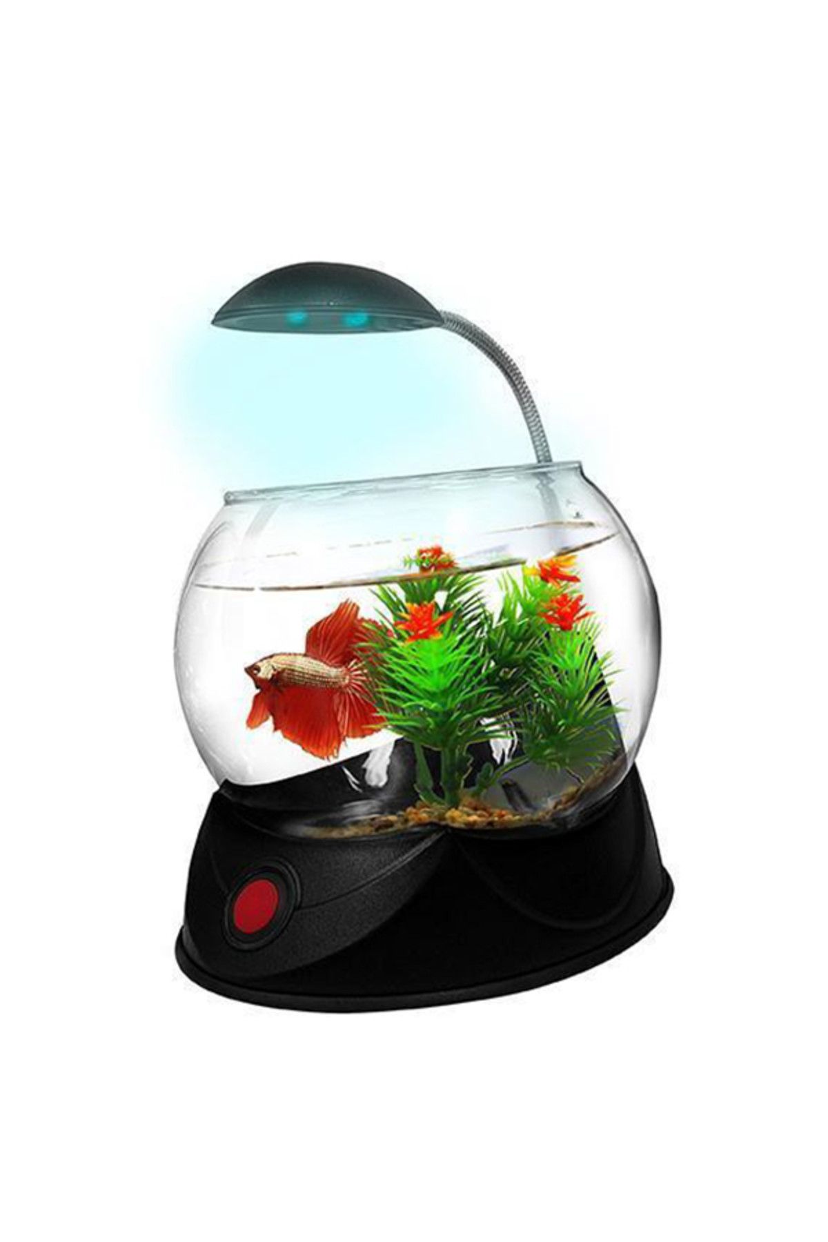 Hailea V 02 Fanus 1.8Lt Led Aydınlatmalı Siyah